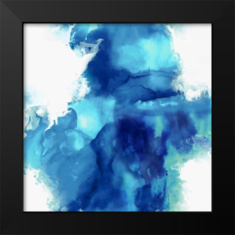 Ascending in Blue I Black Modern Wood Framed Art Print by Hudson, Daniela