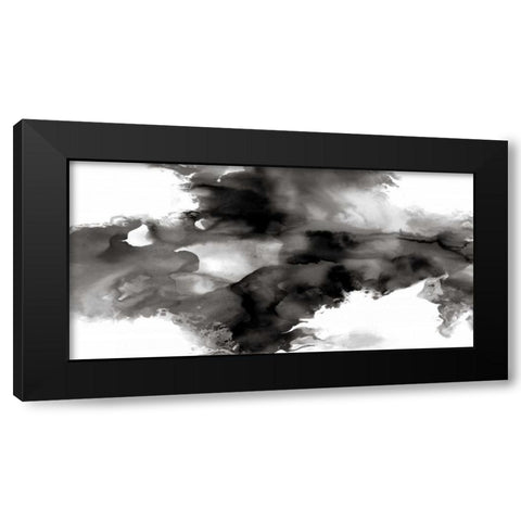 Movement Noir Black Modern Wood Framed Art Print by Hudson, Daniela