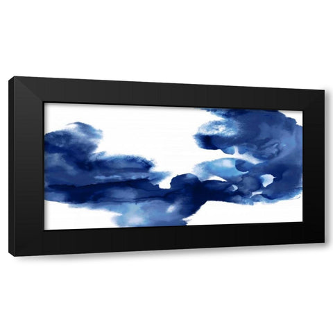 Movement in Indigo Black Modern Wood Framed Art Print by Hudson, Daniela