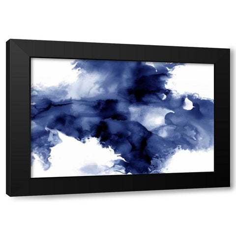 Derive in Indigo I Black Modern Wood Framed Art Print by Hudson, Daniela