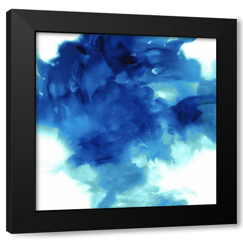 Ascending in Blue II Black Modern Wood Framed Art Print by Hudson, Daniela