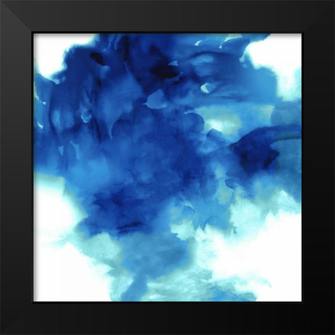 Ascending in Blue II Black Modern Wood Framed Art Print by Hudson, Daniela