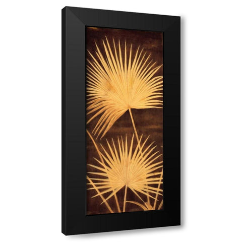 Fan Palm Triptych II Black Modern Wood Framed Art Print with Double Matting by Parks, David