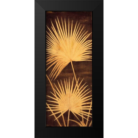 Fan Palm Triptych II Black Modern Wood Framed Art Print by Parks, David