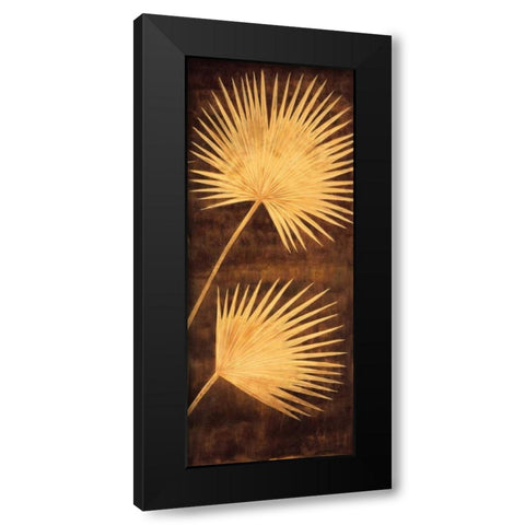 Fan Palm Triptych III Black Modern Wood Framed Art Print with Double Matting by Parks, David
