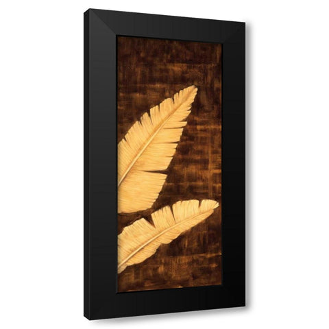 Tropical Palm Triptych III Black Modern Wood Framed Art Print with Double Matting by Parks, David