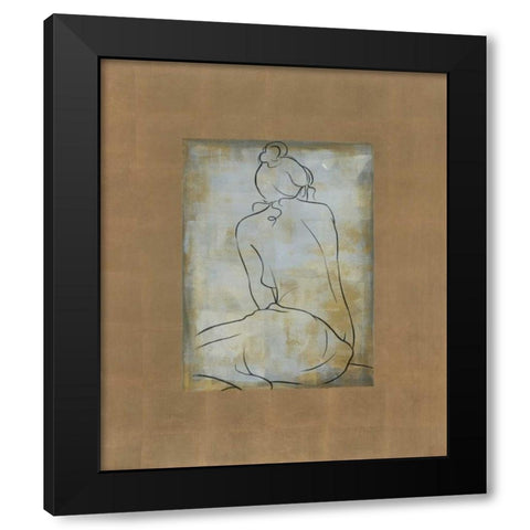 Femme assise II Black Modern Wood Framed Art Print by Bennion, Dan