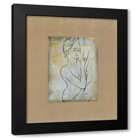 Femme dormant Black Modern Wood Framed Art Print by Bennion, Dan