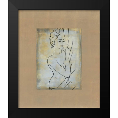 Femme dormant Black Modern Wood Framed Art Print by Bennion, Dan