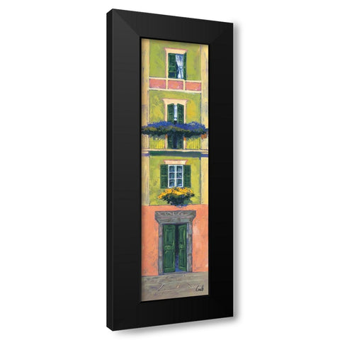 Balconi liguri I Black Modern Wood Framed Art Print with Double Matting by Corallo, Daniela