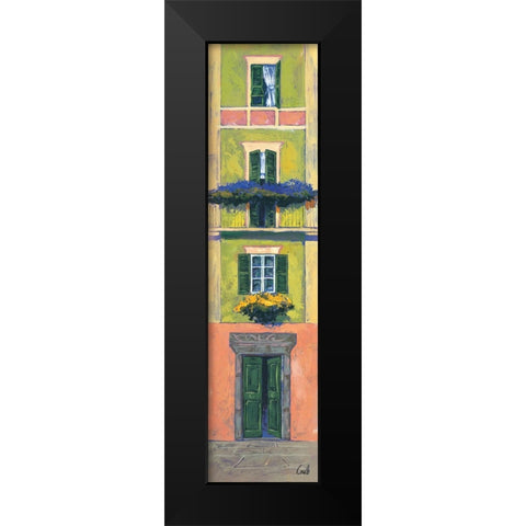 Balconi liguri I Black Modern Wood Framed Art Print by Corallo, Daniela