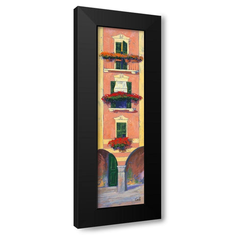 Balconi liguri III Black Modern Wood Framed Art Print by Corallo, Daniela