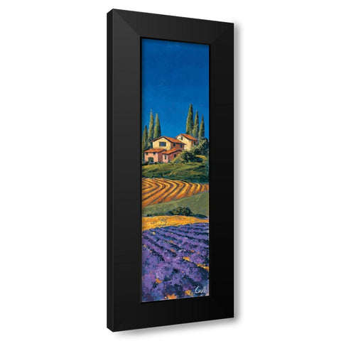 Casale Fra I cipressi Black Modern Wood Framed Art Print with Double Matting by Corallo, Daniela