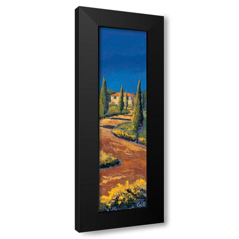 Strada sul poggio Black Modern Wood Framed Art Print by Corallo, Daniela