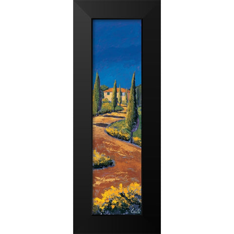 Strada sul poggio Black Modern Wood Framed Art Print by Corallo, Daniela