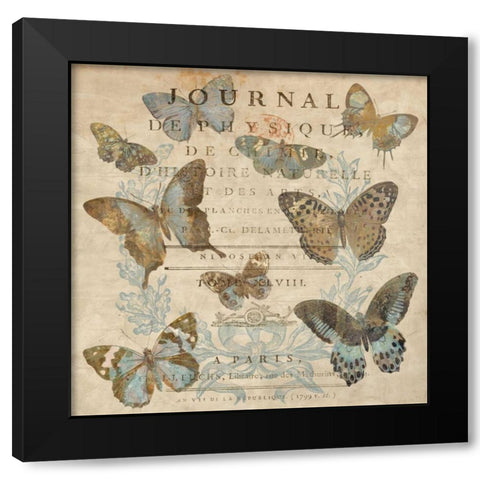 Papillon I Black Modern Wood Framed Art Print by Devellier, Deborah