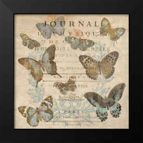 Papillon I Black Modern Wood Framed Art Print by Devellier, Deborah
