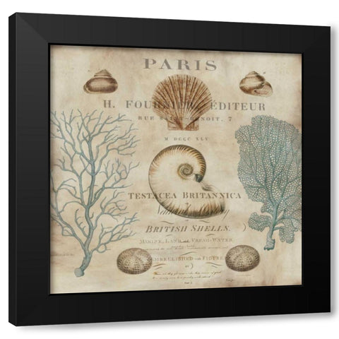 Le Mer I Black Modern Wood Framed Art Print by Devellier, Deborah