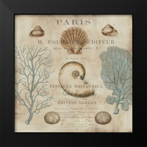 Le Mer I Black Modern Wood Framed Art Print by Devellier, Deborah