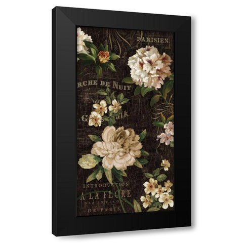 Fleurs Antique I Black Modern Wood Framed Art Print by Devellier, Deborah