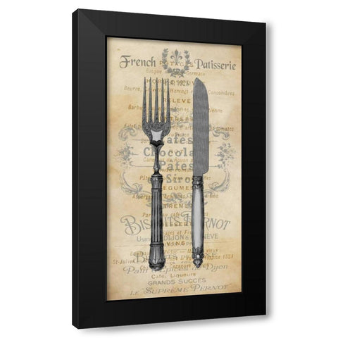 Cuisine II Black Modern Wood Framed Art Print with Double Matting by Devellier, Deborah