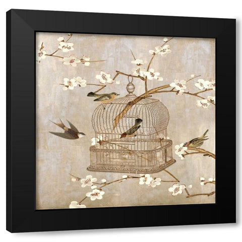 At Home I Black Modern Wood Framed Art Print with Double Matting by Devellier, Deborah