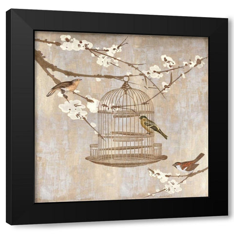 At Home II Black Modern Wood Framed Art Print with Double Matting by Devellier, Deborah