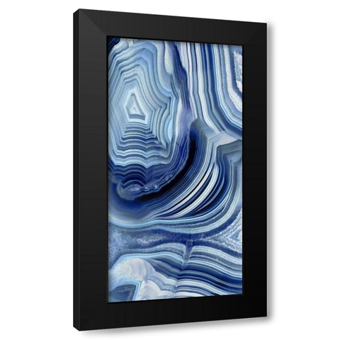 Agate Indigo I Black Modern Wood Framed Art Print by Carson, Danielle