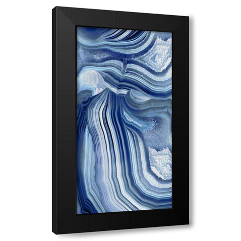 Agate Indigo II Black Modern Wood Framed Art Print by Carson, Danielle