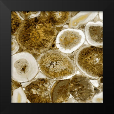 Agate in Gold II Black Modern Wood Framed Art Print by Carson, Danielle