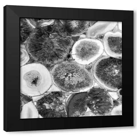 Agate in Grey II Black Modern Wood Framed Art Print with Double Matting by Carson, Danielle