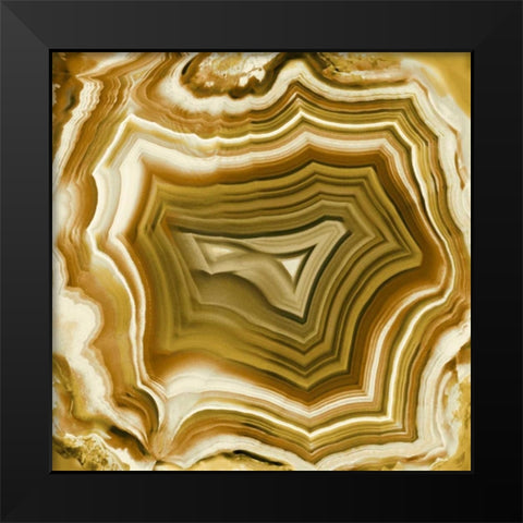 Agate in Amber Black Modern Wood Framed Art Print by Carson, Danielle
