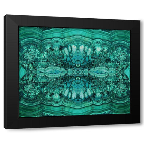Majestic Malachite Black Modern Wood Framed Art Print by Carson, Danielle
