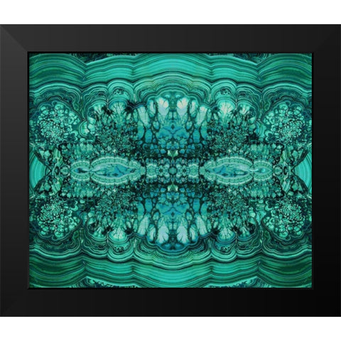 Majestic Malachite Black Modern Wood Framed Art Print by Carson, Danielle