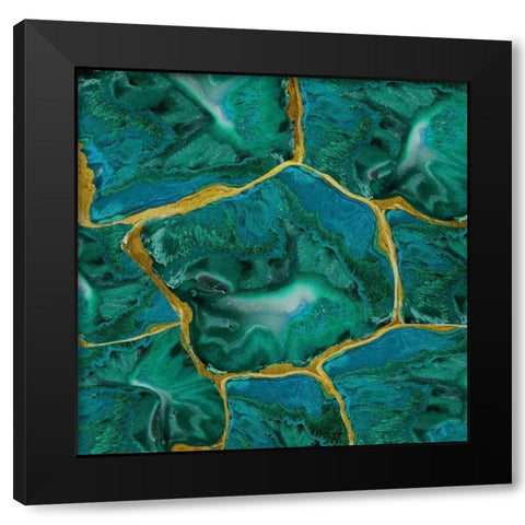 Malachite Accent Black Modern Wood Framed Art Print by Carson, Danielle