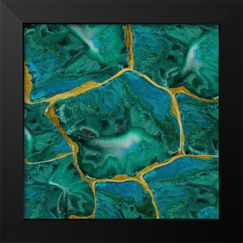 Malachite Accent Black Modern Wood Framed Art Print by Carson, Danielle