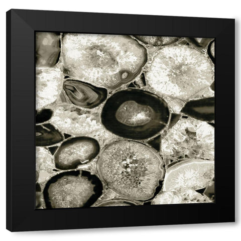 Agate in Pewter I Black Modern Wood Framed Art Print with Double Matting by Carson, Danielle