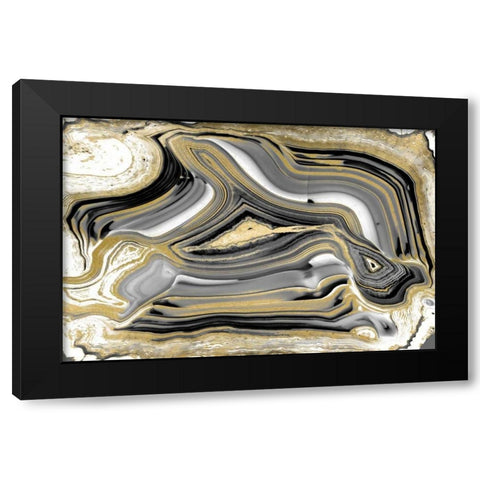 Elegant Agate I Black Modern Wood Framed Art Print by Carson, Danielle