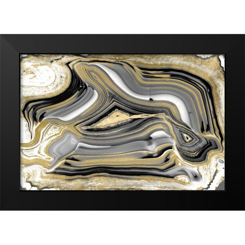 Elegant Agate I Black Modern Wood Framed Art Print by Carson, Danielle