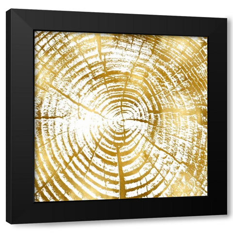 Chipped Gold I Black Modern Wood Framed Art Print with Double Matting by Carson, Danielle