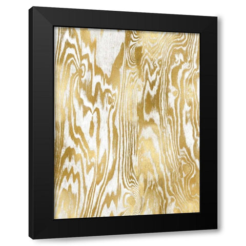 Golden Movement II Black Modern Wood Framed Art Print with Double Matting by Carson, Danielle