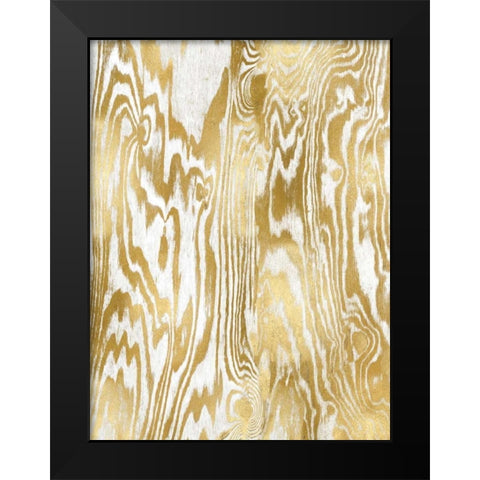 Golden Movement II Black Modern Wood Framed Art Print by Carson, Danielle