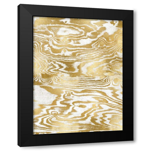 Golden Movement III Black Modern Wood Framed Art Print with Double Matting by Carson, Danielle