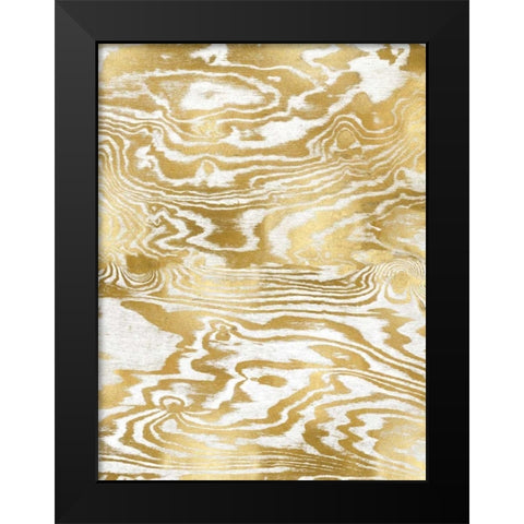 Golden Movement III Black Modern Wood Framed Art Print by Carson, Danielle