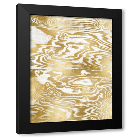 Golden Movement IV Black Modern Wood Framed Art Print by Carson, Danielle