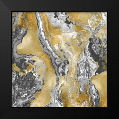 Onyx Grey Black Modern Wood Framed Art Print by Carson, Danielle