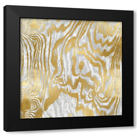 Gold Variations II Black Modern Wood Framed Art Print by Carson, Danielle