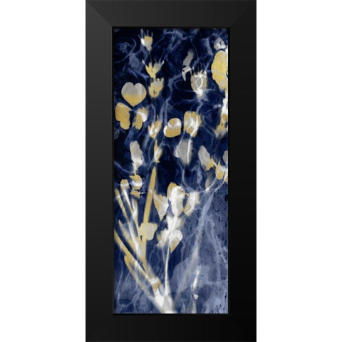 Indigo Nature with Gold I Black Modern Wood Framed Art Print by Carson, Danielle