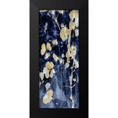 Indigo Nature with Gold II Black Modern Wood Framed Art Print by Carson, Danielle