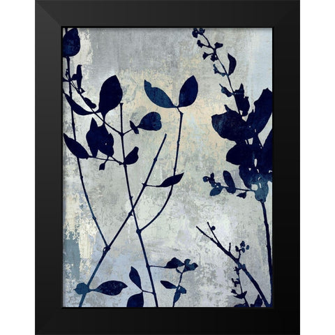 Nature Blue Silhouette I Black Modern Wood Framed Art Print by Carson, Danielle